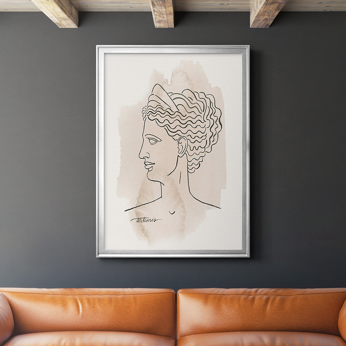 Greek Busts VI Premium Framed Print - Ready to Hang