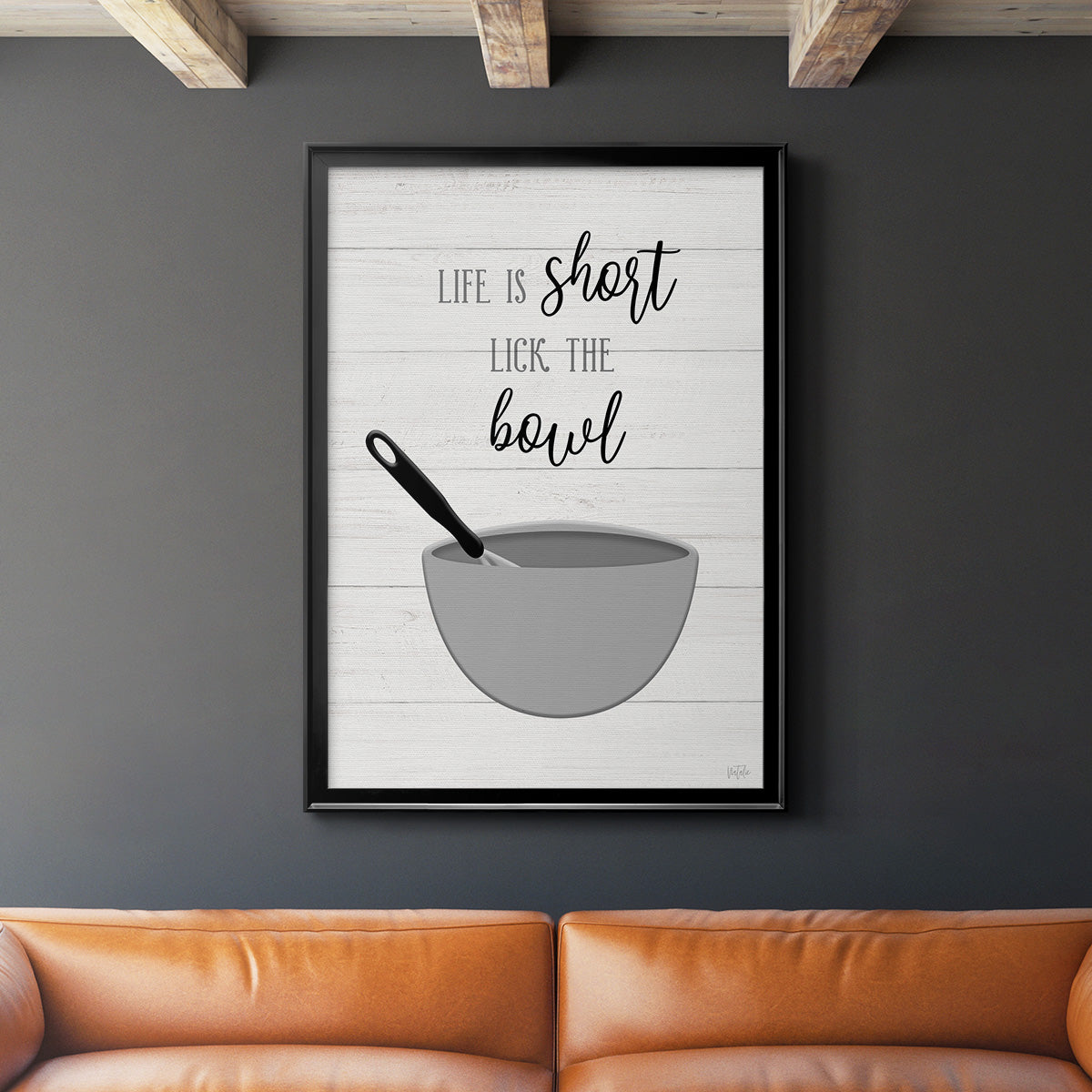 Lick the Bowl Premium Framed Print - Ready to Hang