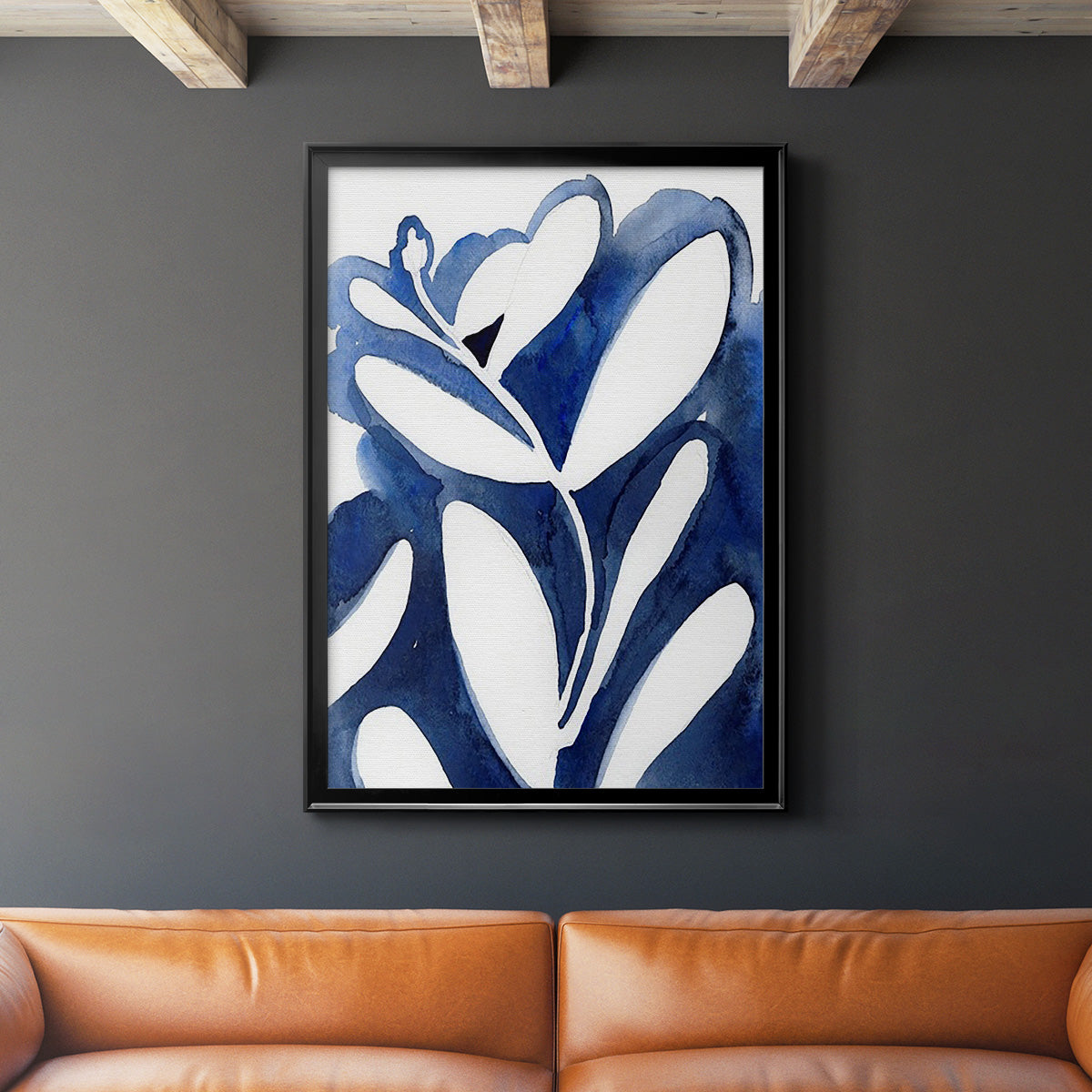 Blue Eucalyptus I Premium Framed Print - Ready to Hang