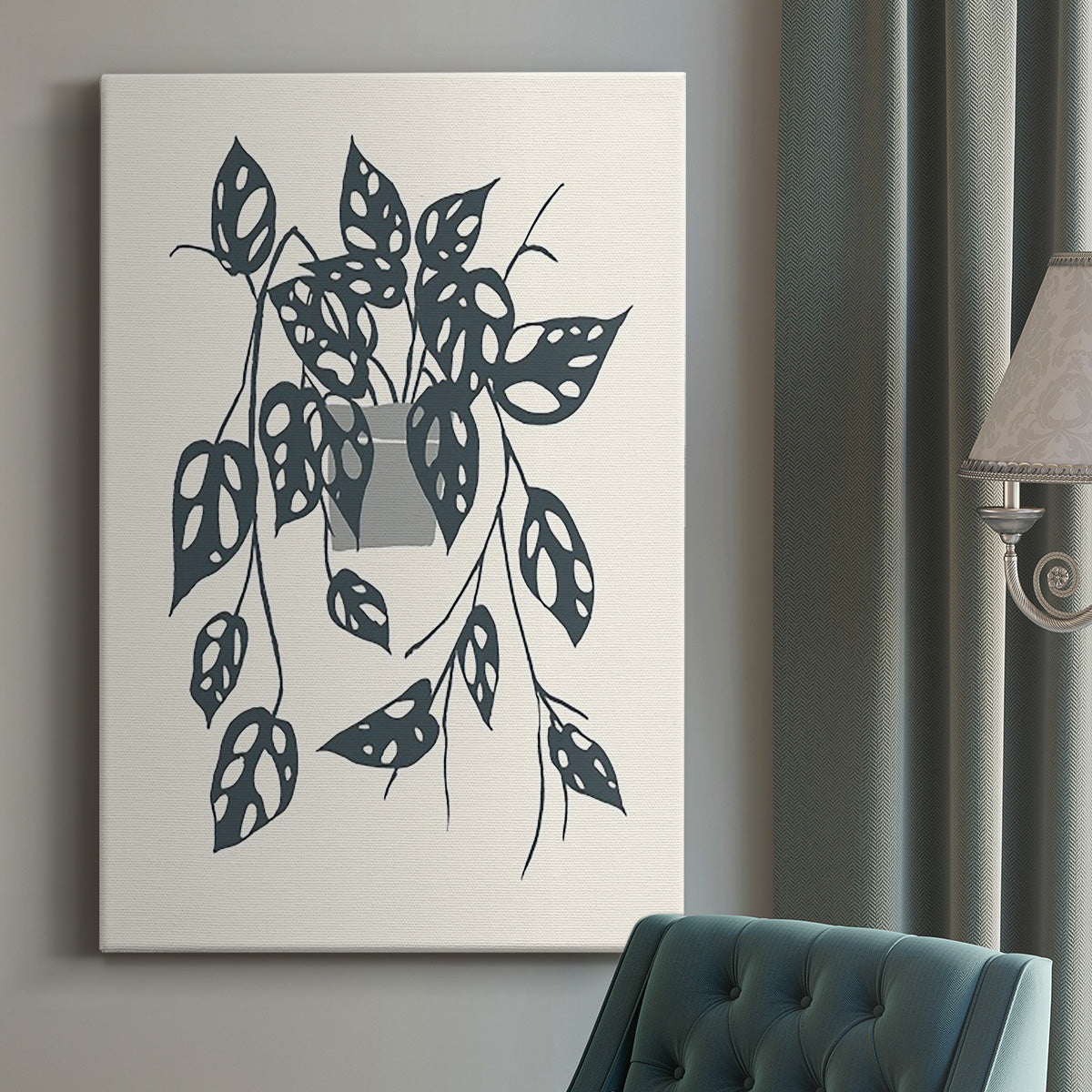 Growing Leaves V Premium Gallery Wrapped Canvas - Ready to Hang