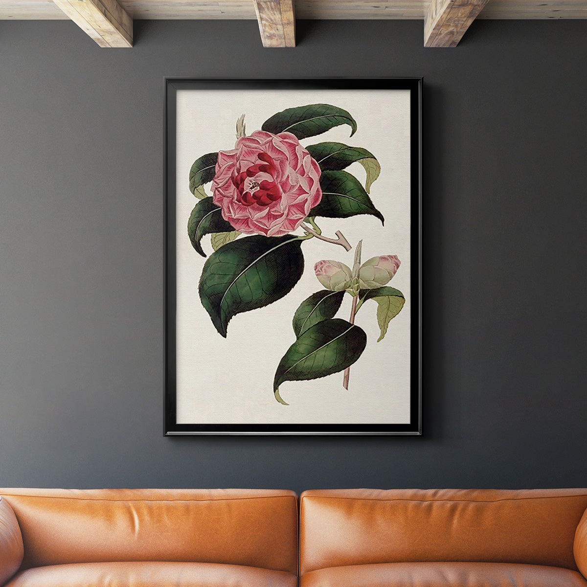 Pink Floral Mix III Premium Framed Print - Ready to Hang