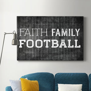 Faith Family Football Premium Gallery Wrapped Canvas - Ready to Hang