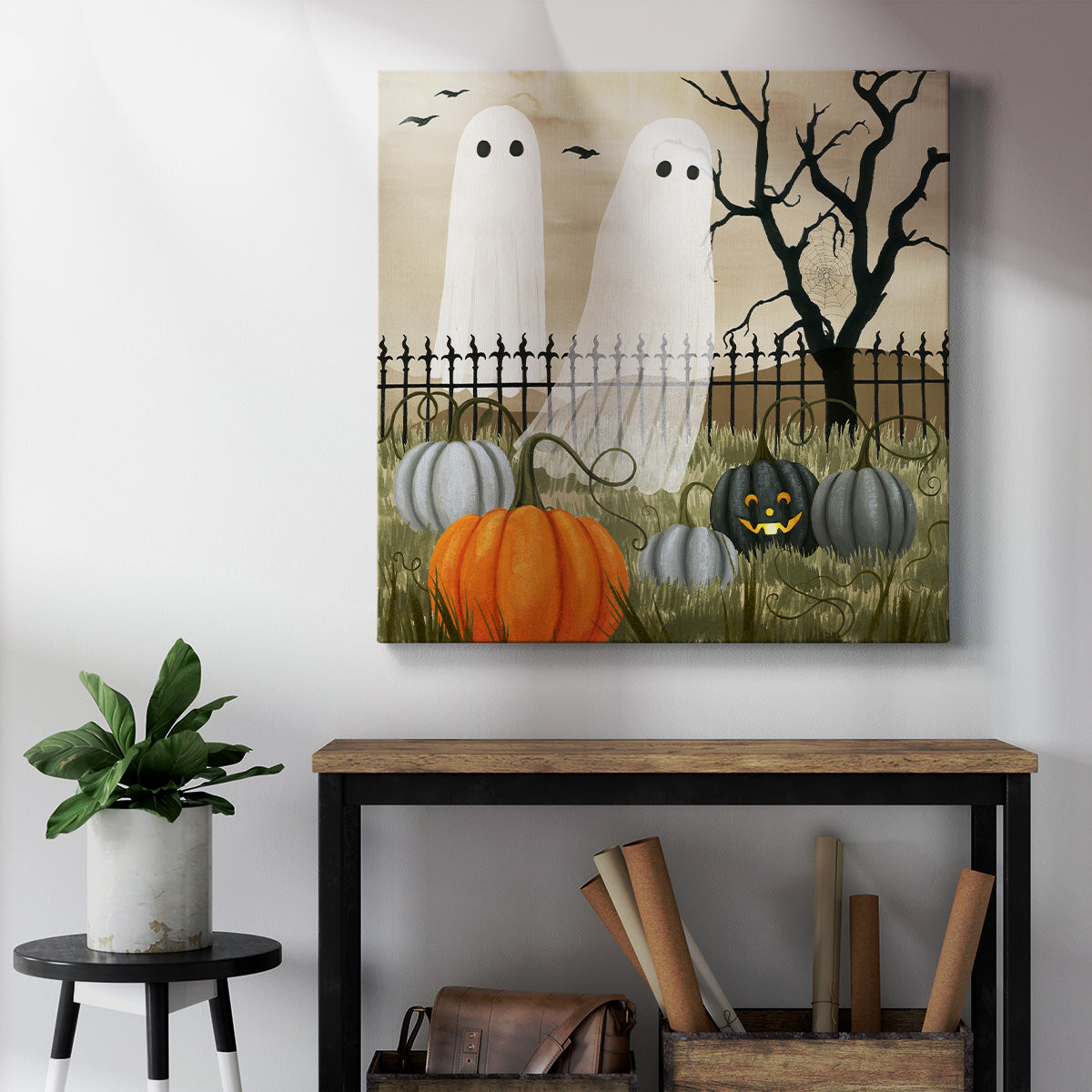 Haunted Pumpkin Patch II -Premium Gallery Wrapped Canvas - Ready to Hang