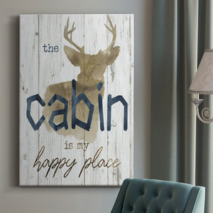 Happy Place Cabin Premium Gallery Wrapped Canvas - Ready to Hang