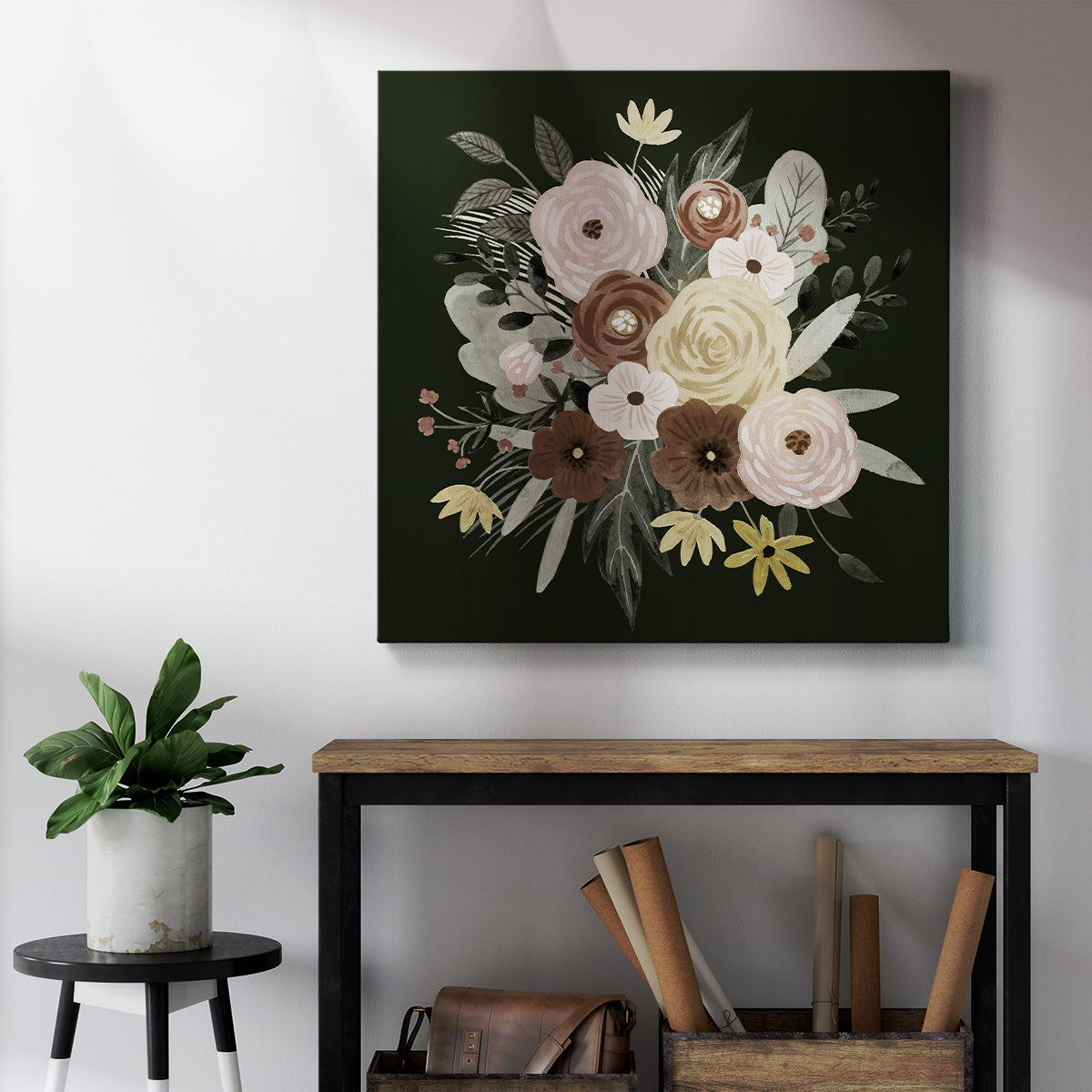 Earthy Bouquet I-Premium Gallery Wrapped Canvas - Ready to Hang