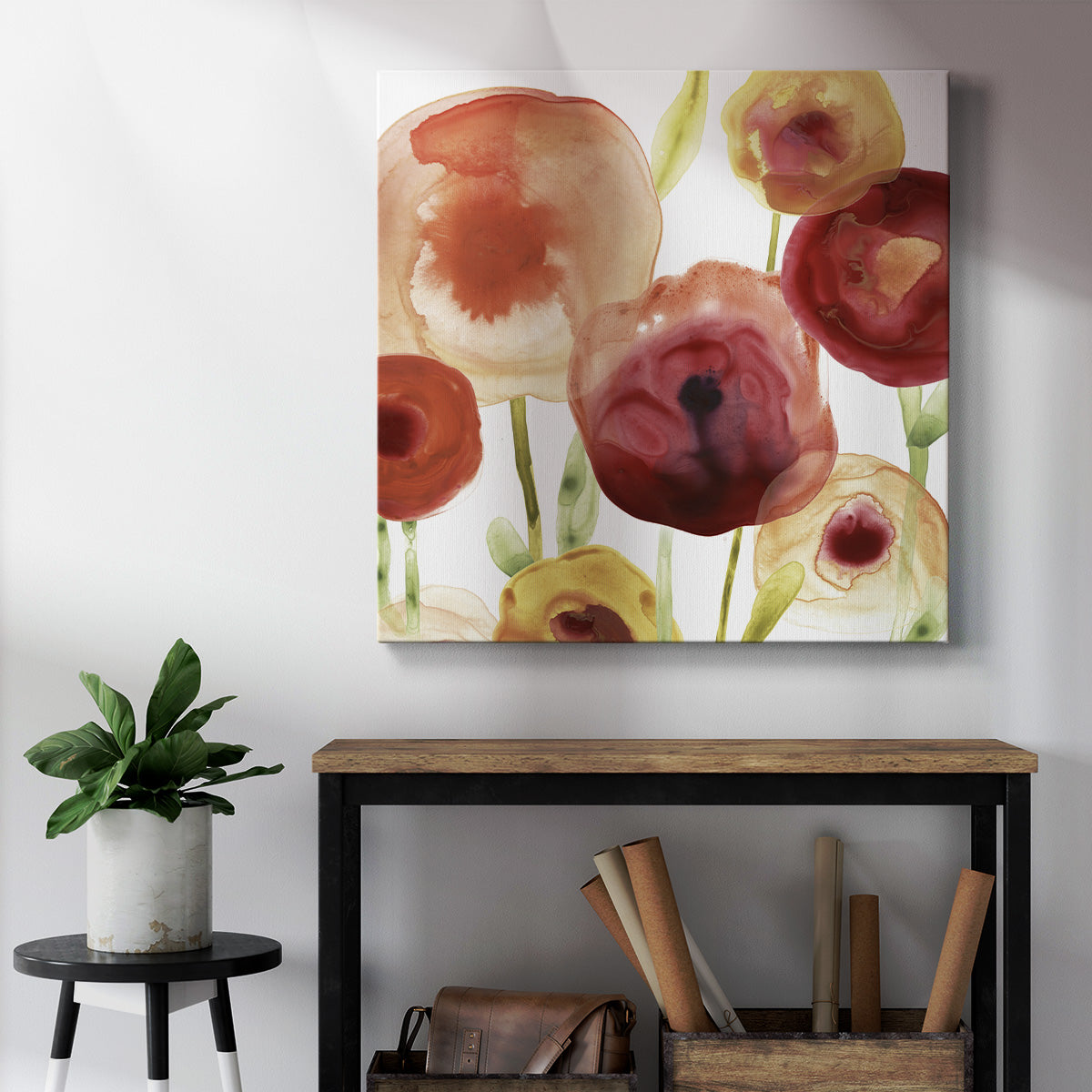 Poppy Patch II-Premium Gallery Wrapped Canvas - Ready to Hang