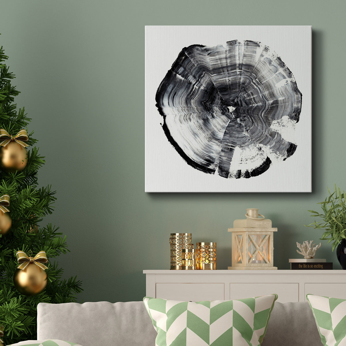 Tree Ring Abstract I-Premium Gallery Wrapped Canvas - Ready to Hang