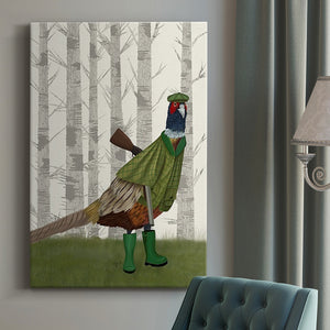 Pheasant Shooting Party 2 Premium Gallery Wrapped Canvas - Ready to Hang