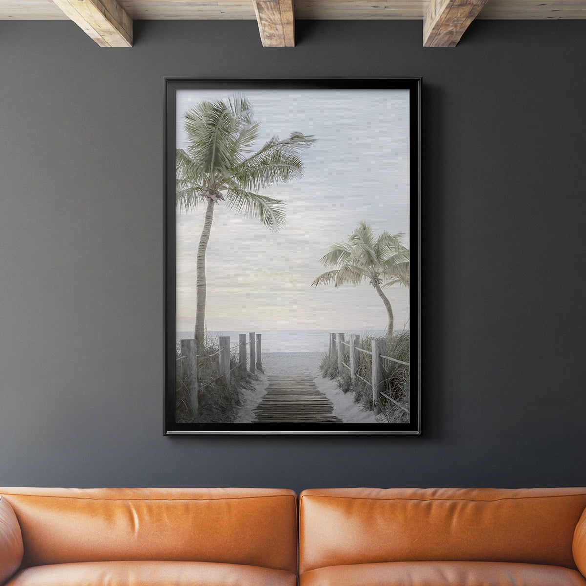 Palm Walk Premium Framed Print - Ready to Hang