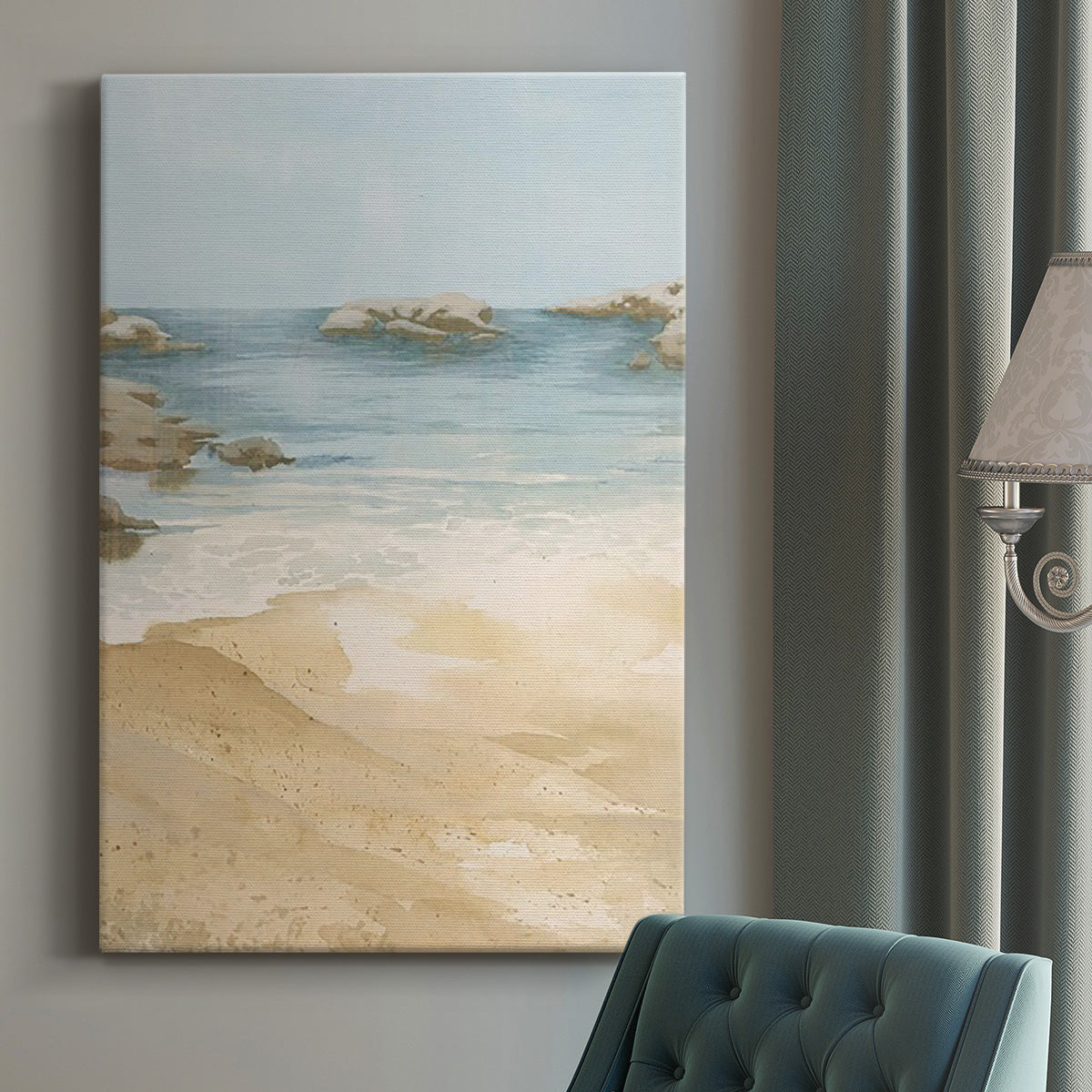 Tranquil Beach I Premium Gallery Wrapped Canvas - Ready to Hang