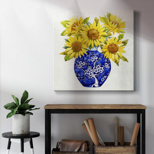 Sun Flower Still Life I-Premium Gallery Wrapped Canvas - Ready to Hang
