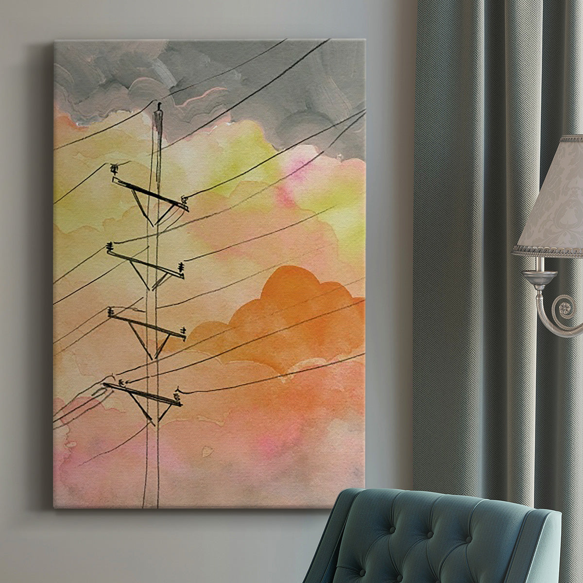 Cloudy Communication I Premium Gallery Wrapped Canvas - Ready to Hang