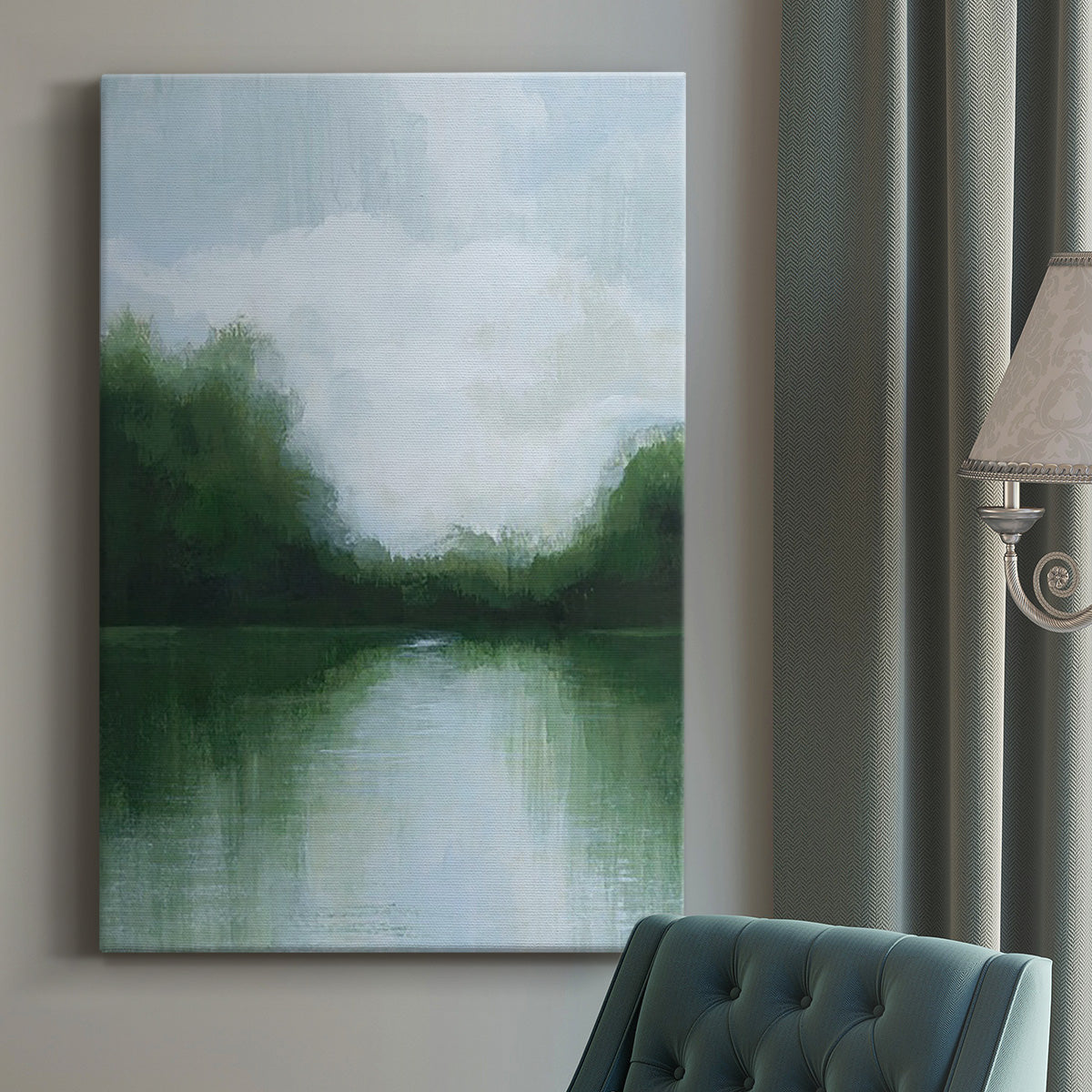 Mossy Reflections I Premium Gallery Wrapped Canvas - Ready to Hang