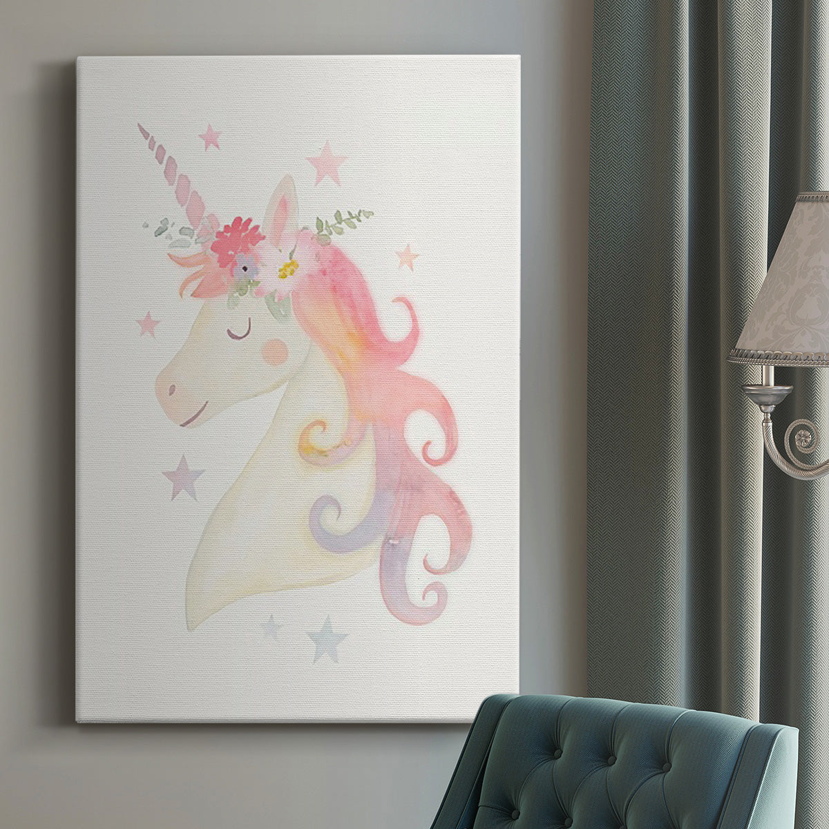 Sweet Unicorn I Premium Gallery Wrapped Canvas - Ready to Hang
