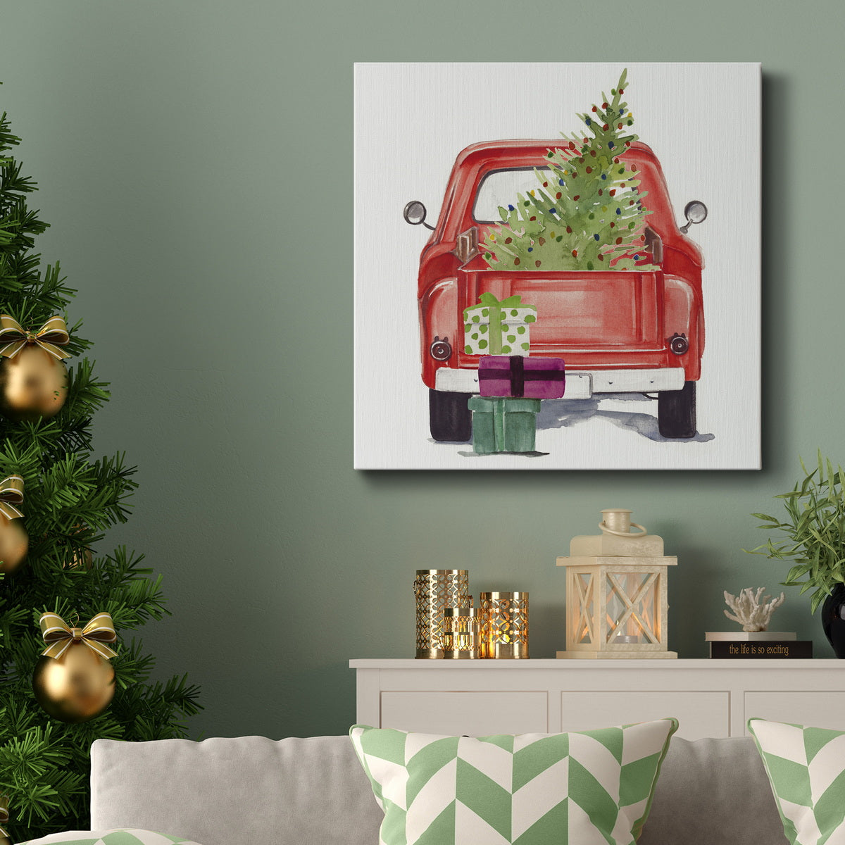 Christmas Cars III-Premium Gallery Wrapped Canvas - Ready to Hang