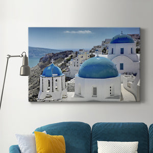Santorini Saturday Premium Gallery Wrapped Canvas - Ready to Hang