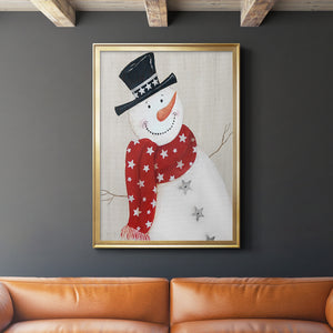 Festive Snowman I Premium Framed Print - Ready to Hang