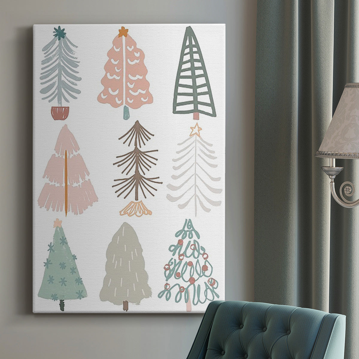 Christmas Tree Sketchbook II Premium Gallery Wrapped Canvas - Ready to Hang