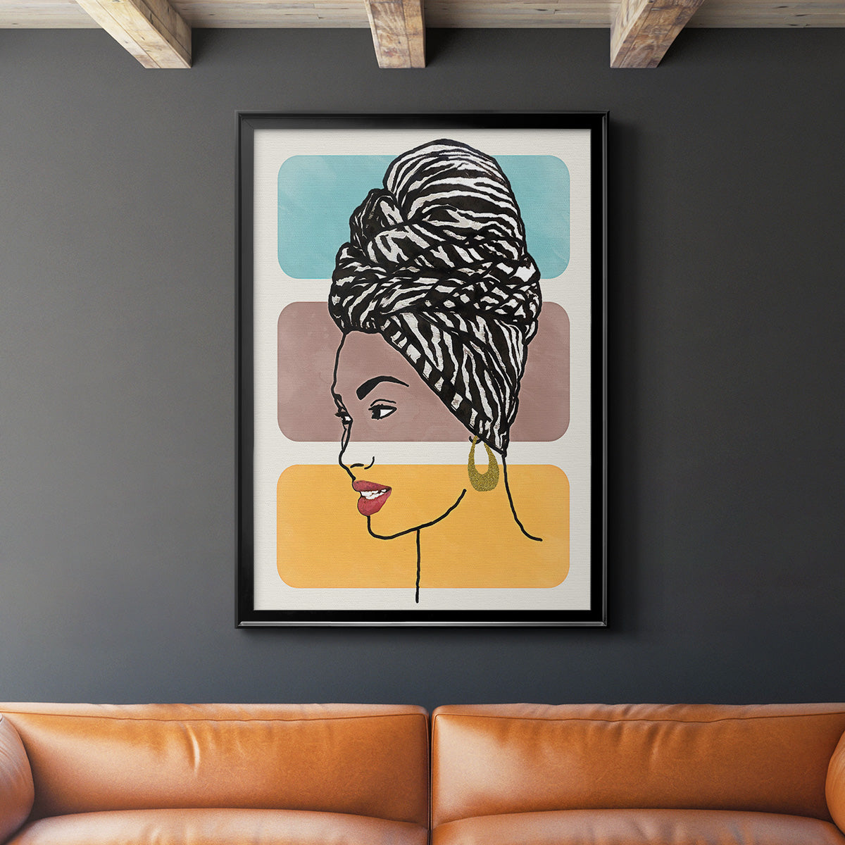 Head Wrap II Premium Framed Print - Ready to Hang