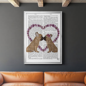 French Kiss and Flower Heart Premium Framed Print - Ready to Hang