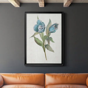 Blue Tulip Picks I Premium Framed Print - Ready to Hang