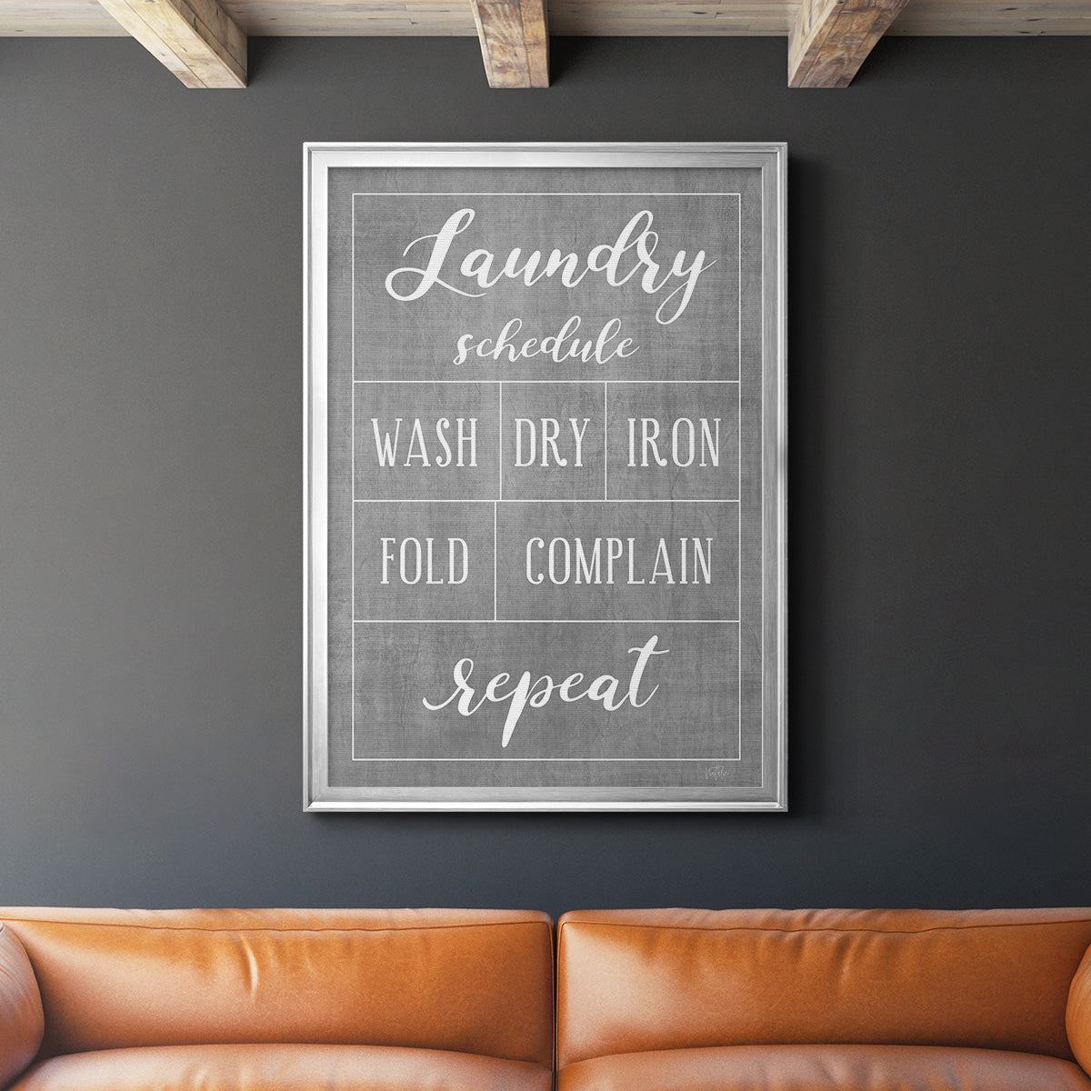Laundry Schedule Premium Framed Print - Ready to Hang