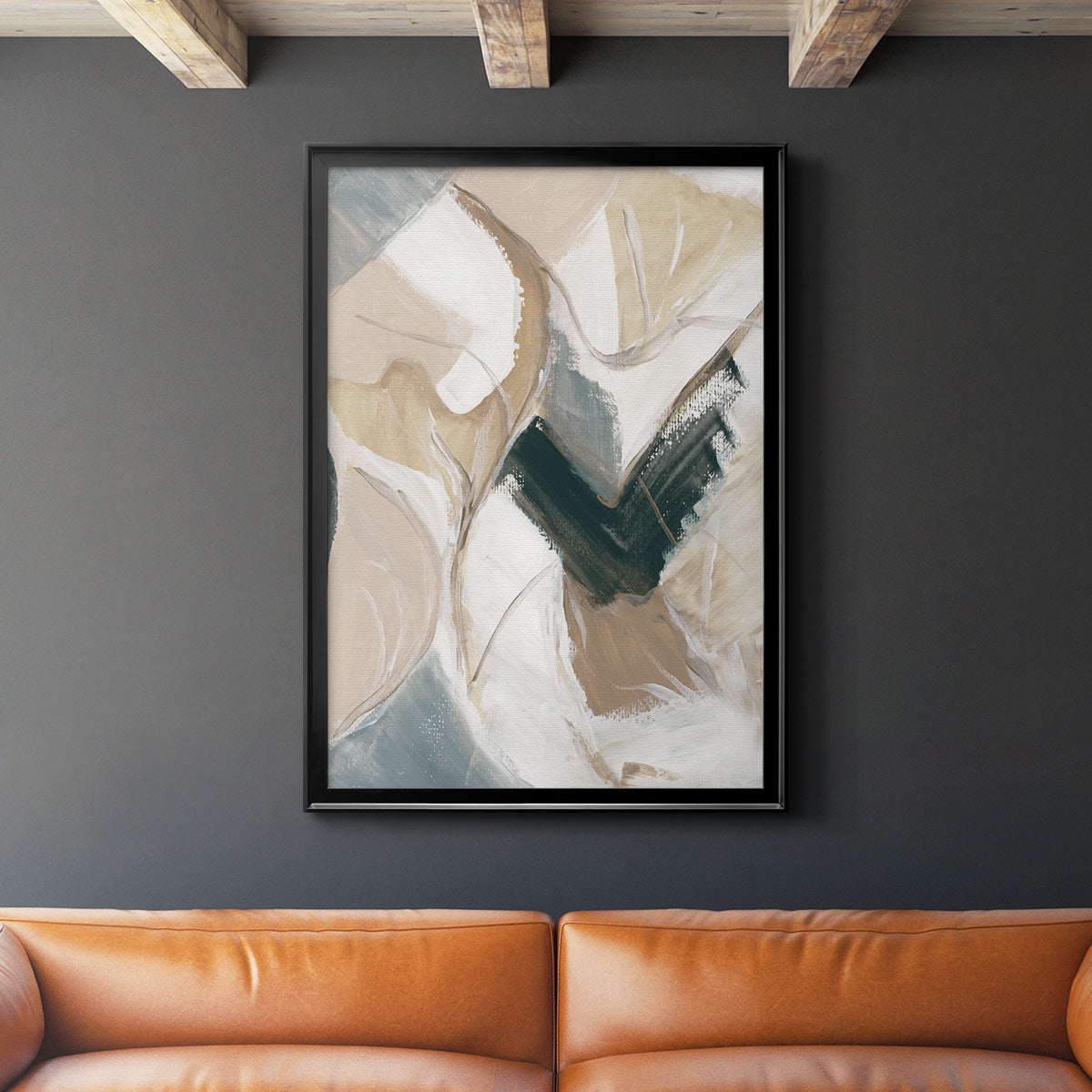 Marble Lines II Premium Framed Print - Ready to Hang