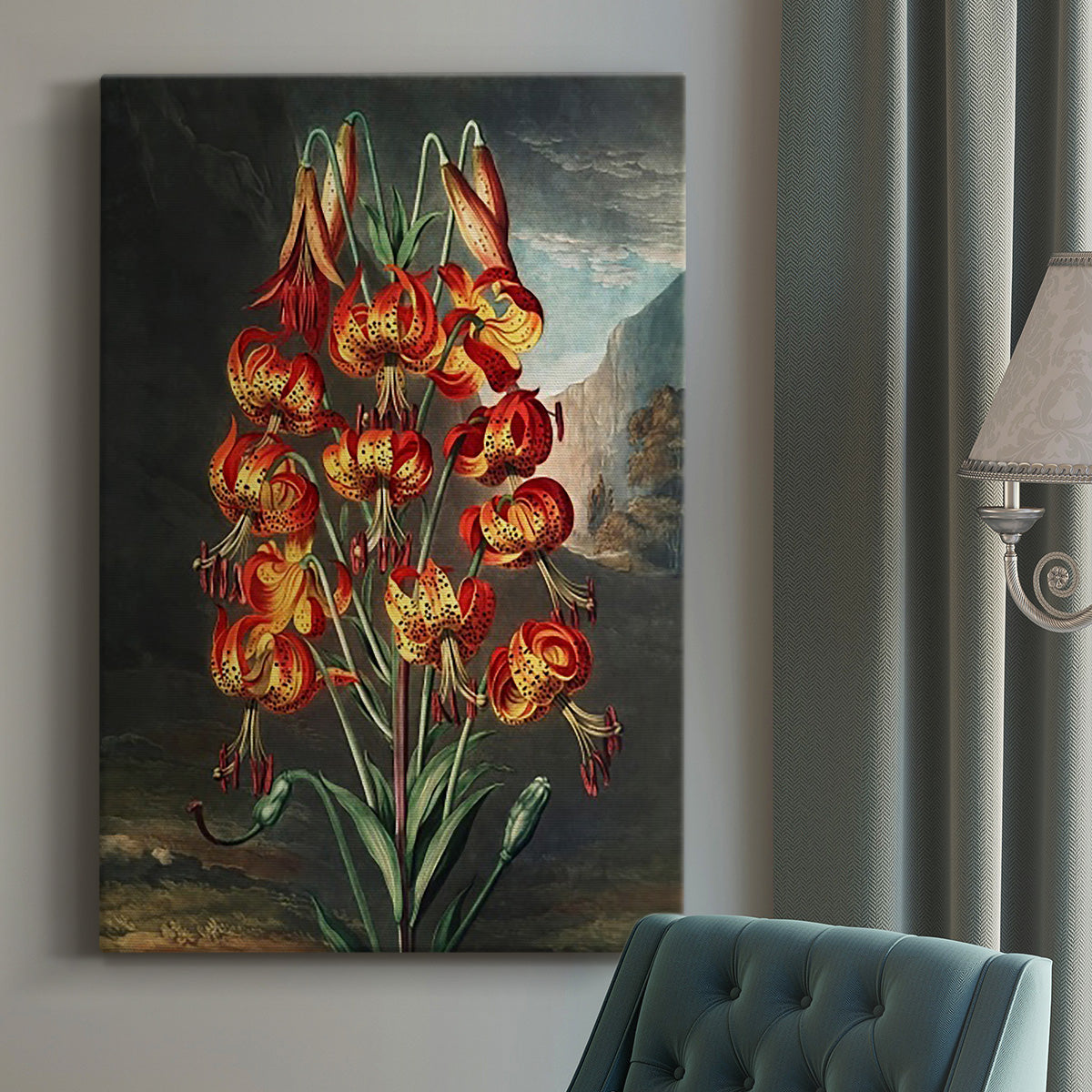 Temple of Flora III Premium Gallery Wrapped Canvas - Ready to Hang
