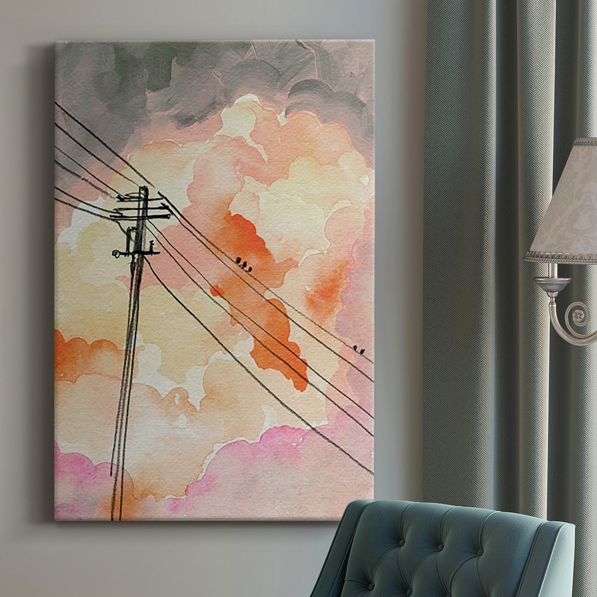 Cloudy Communication II Premium Gallery Wrapped Canvas - Ready to Hang