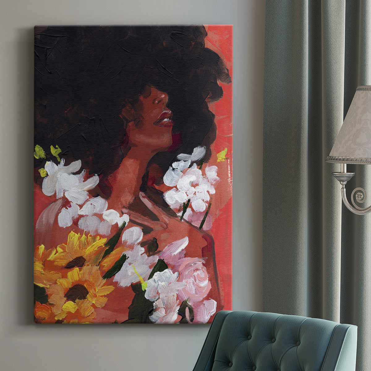 Through the Flowers II Premium Gallery Wrapped Canvas - Ready to Hang