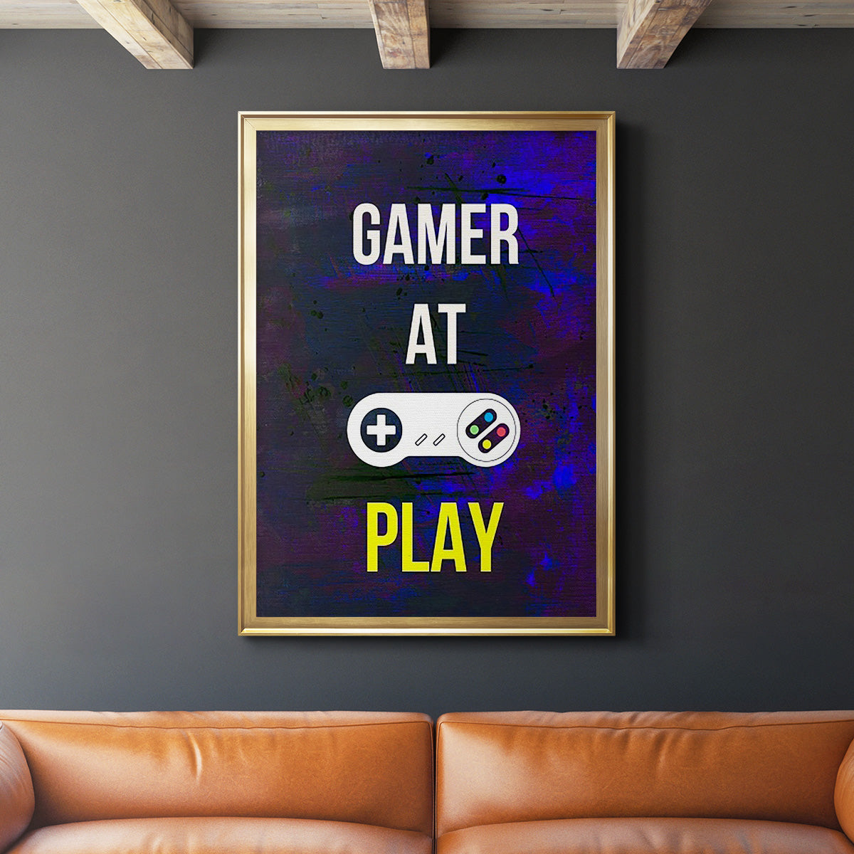 Gamer at Play VI Premium Framed Print - Ready to Hang