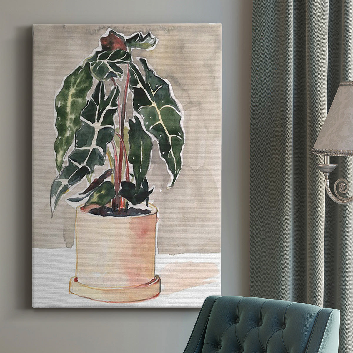 Potted Houseplant I Premium Gallery Wrapped Canvas - Ready to Hang