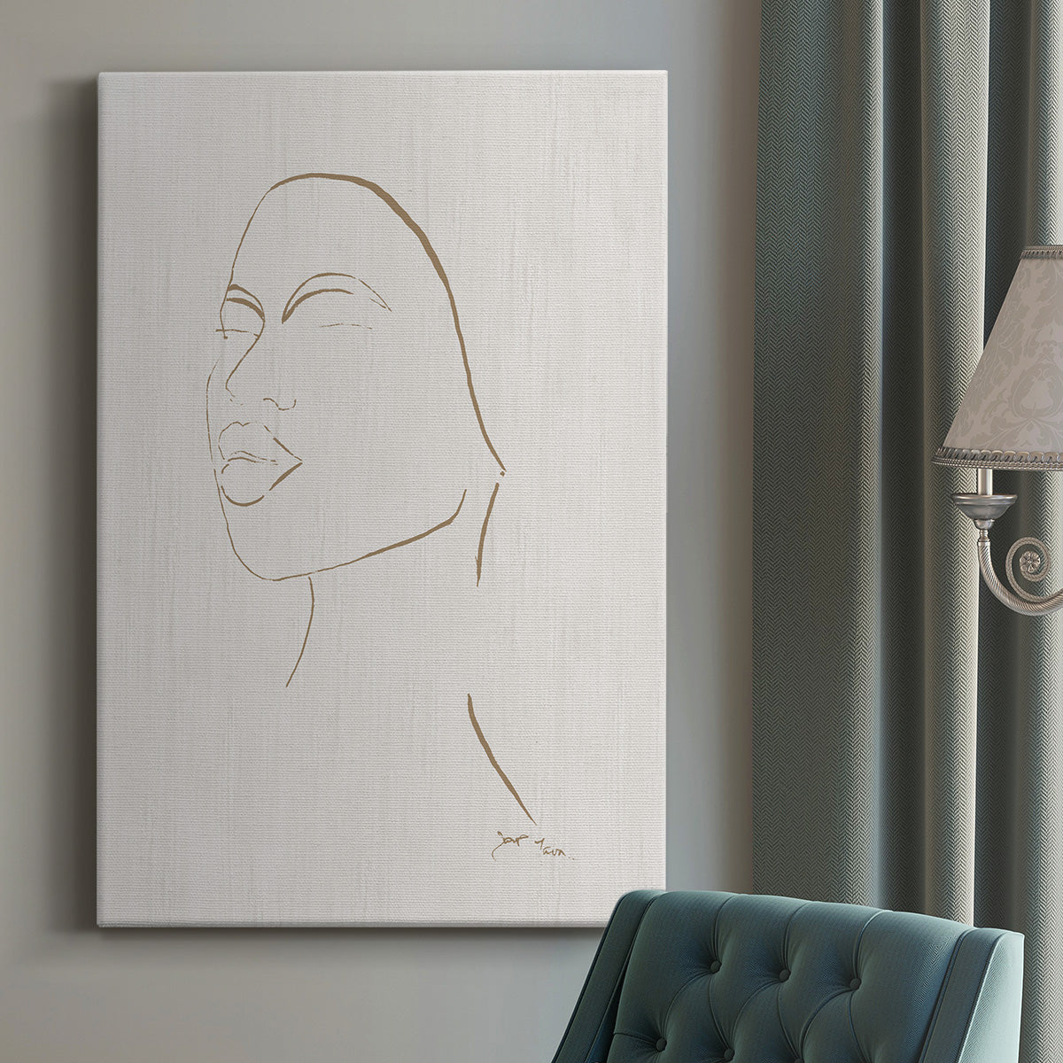 Portrait Sketch II Premium Gallery Wrapped Canvas - Ready to Hang
