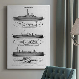 Industrial Ship Premium Gallery Wrapped Canvas - Ready to Hang