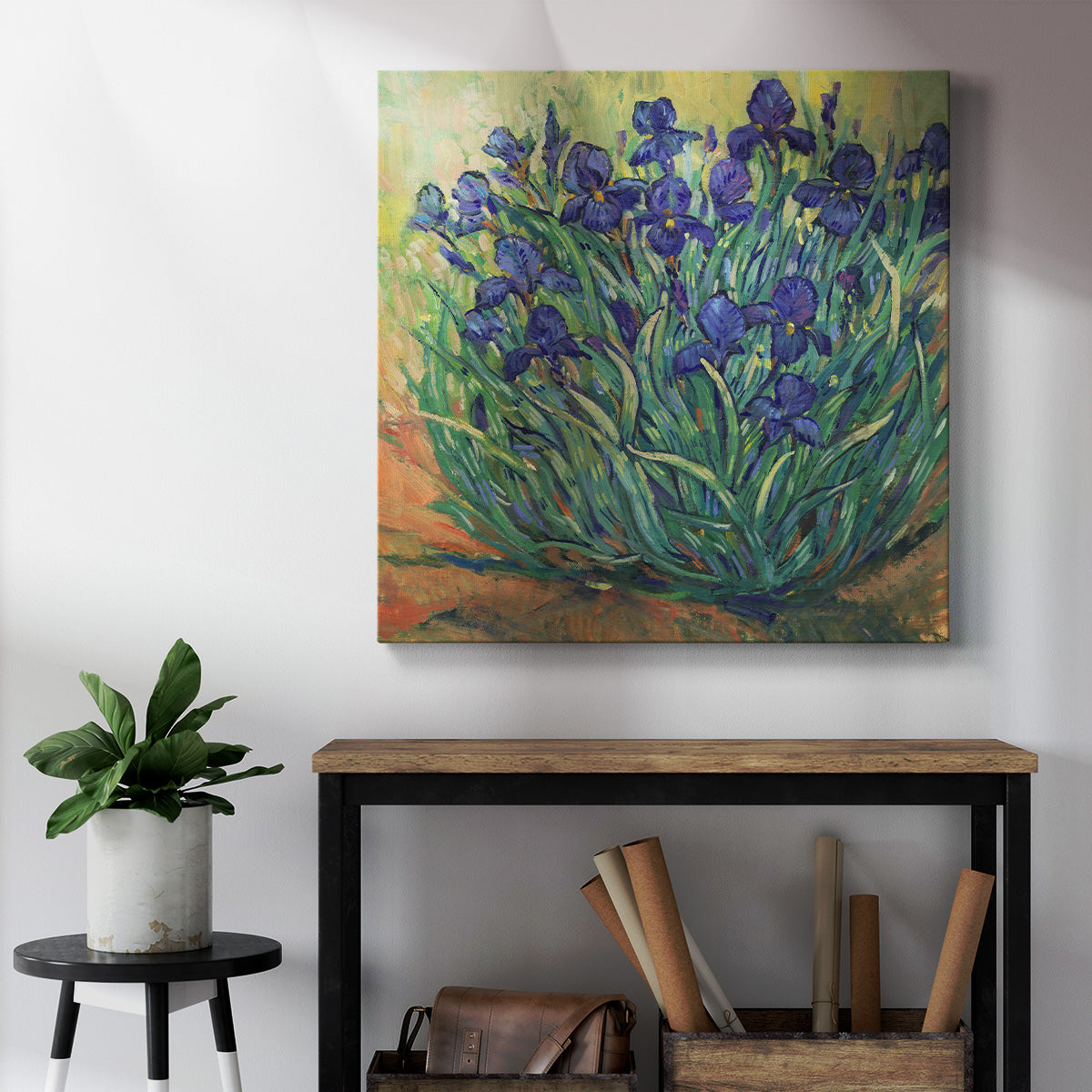 Irises in Bloom I-Premium Gallery Wrapped Canvas - Ready to Hang