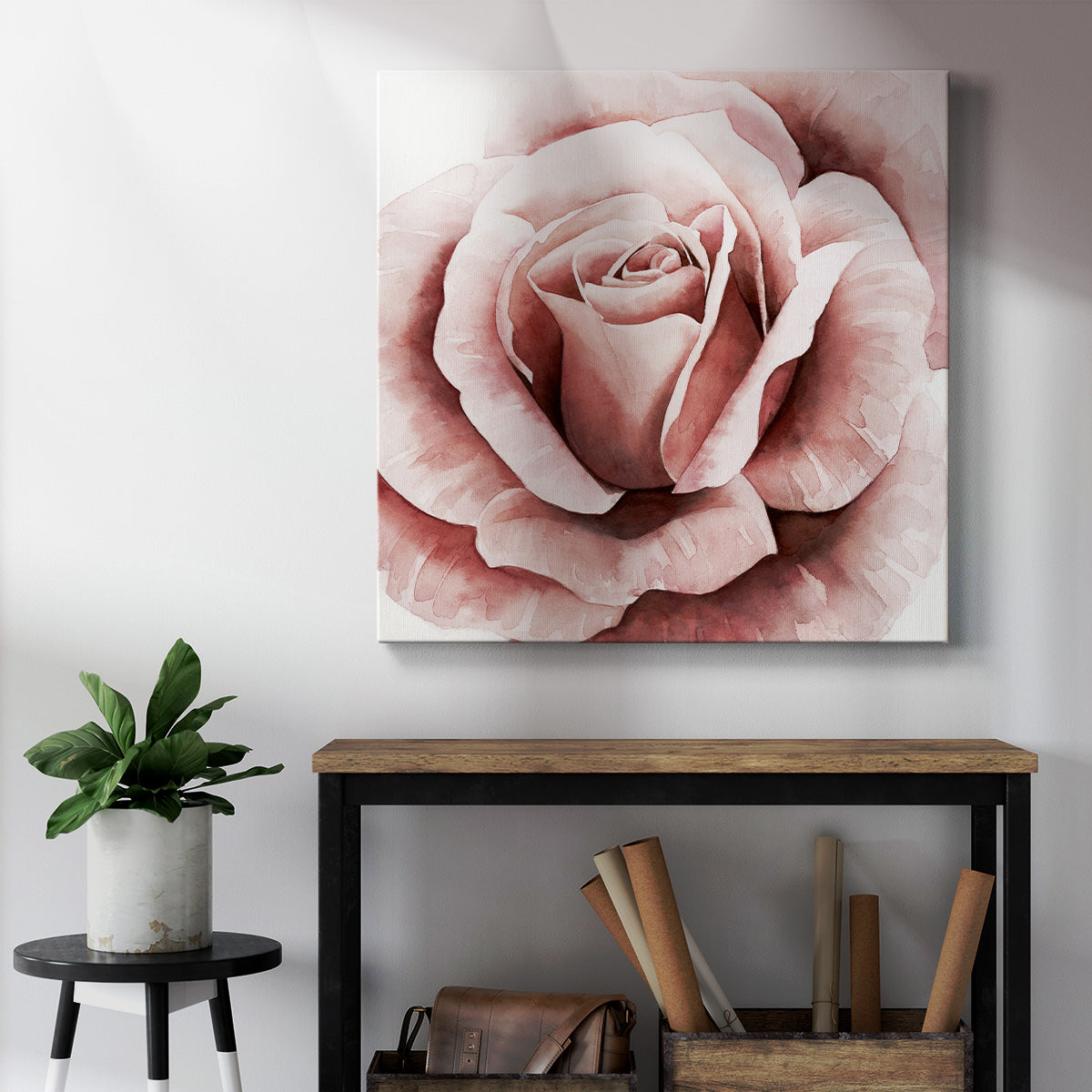 Pink Rose II-Premium Gallery Wrapped Canvas - Ready to Hang