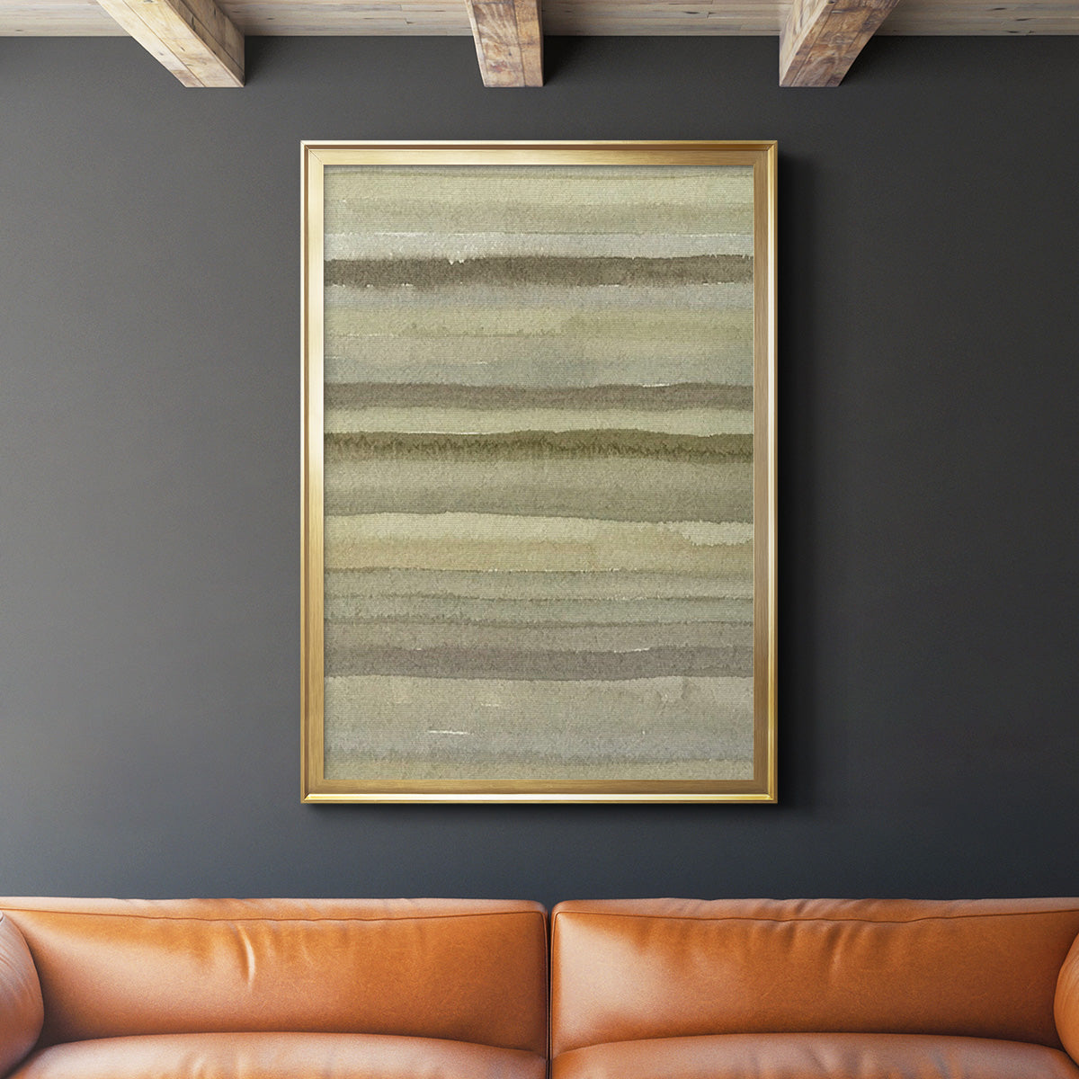 Lines in Neutral II Premium Framed Print - Ready to Hang