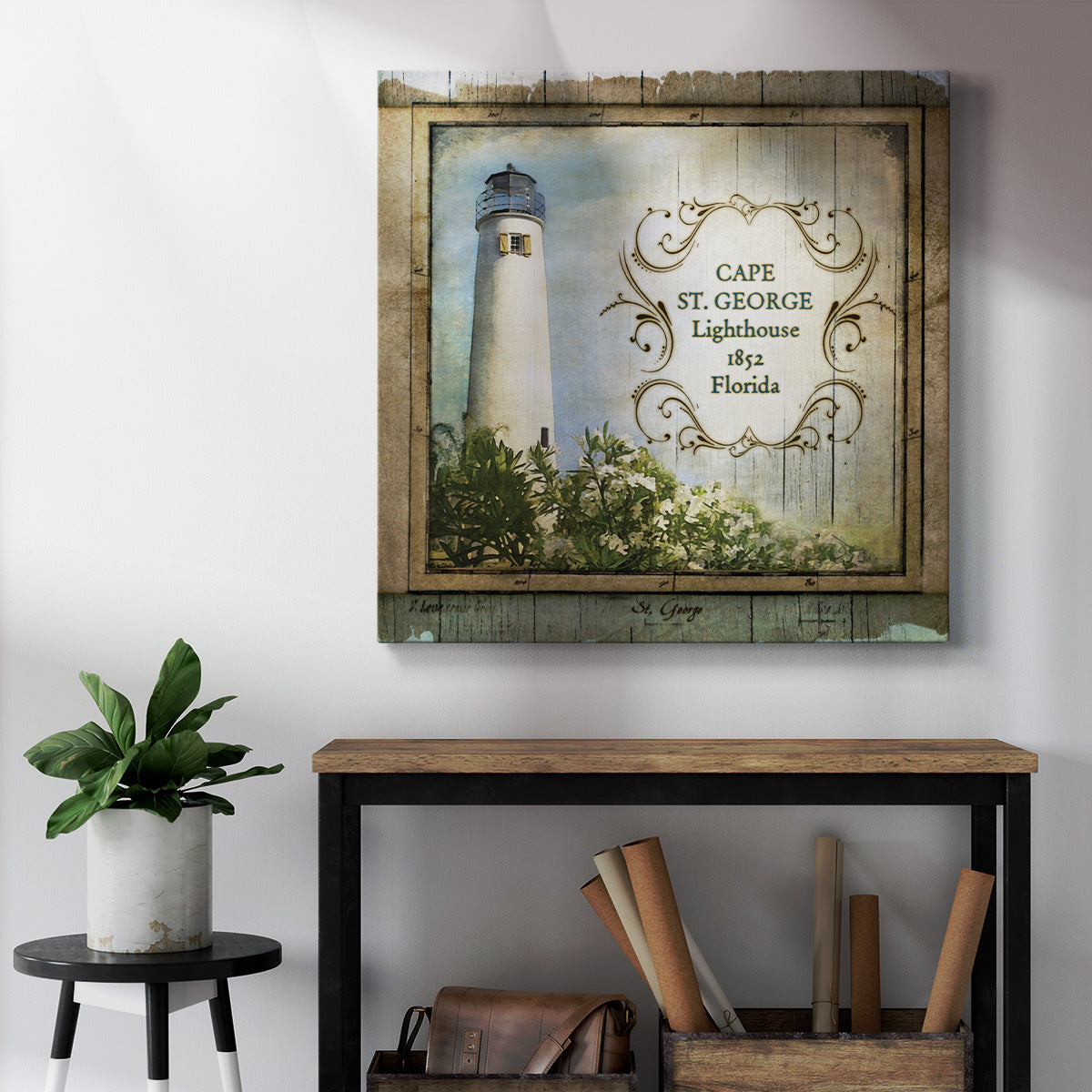 Florida Lighthouse X-Premium Gallery Wrapped Canvas - Ready to Hang