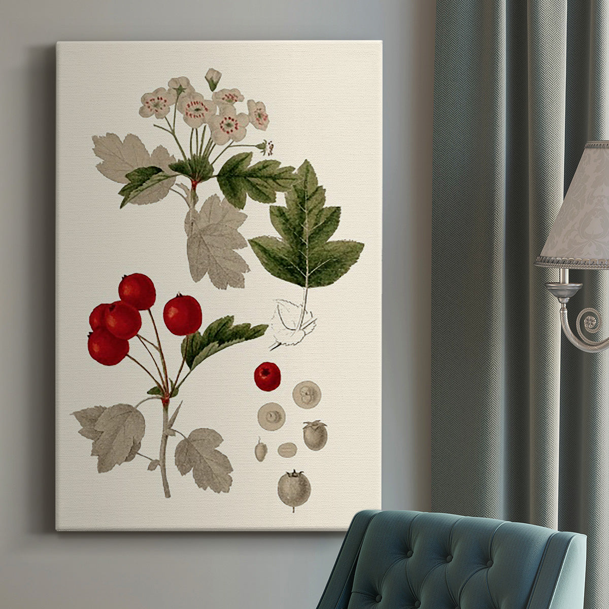 Leaves & Berries III Premium Gallery Wrapped Canvas - Ready to Hang