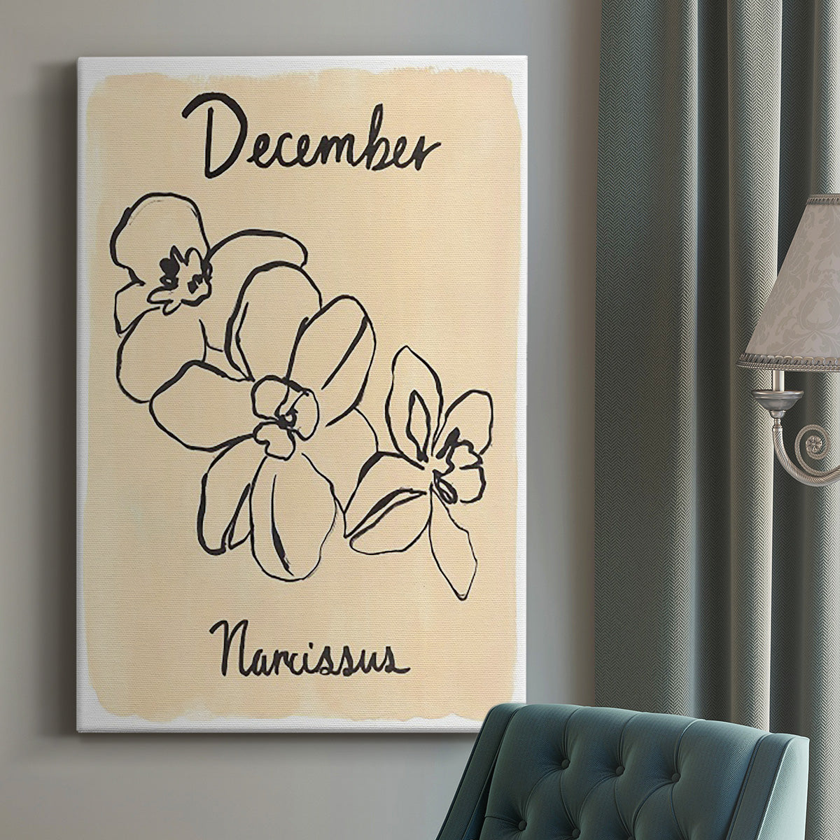 Birth Month XII Premium Gallery Wrapped Canvas - Ready to Hang