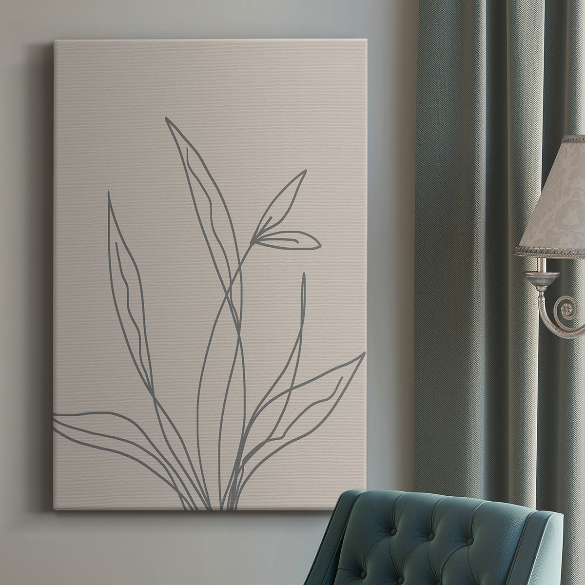 Neutral Lines II Premium Gallery Wrapped Canvas - Ready to Hang
