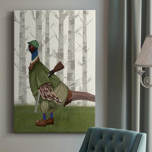 Pheasant Shooting Party 1 Premium Gallery Wrapped Canvas - Ready to Hang
