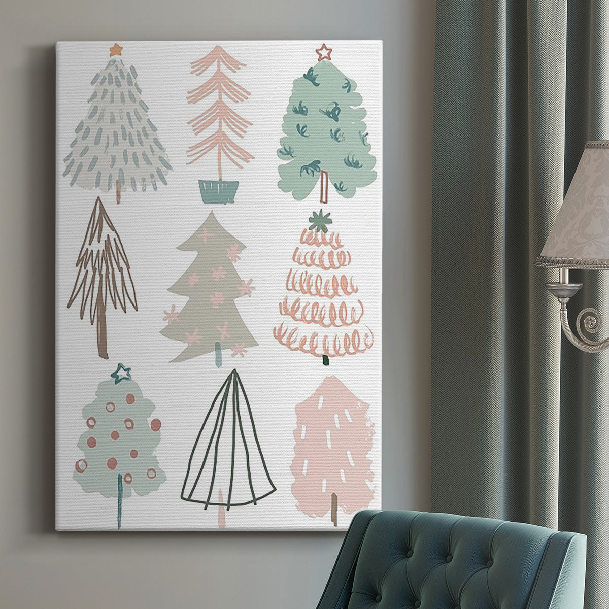 Christmas Tree Sketchbook I Premium Gallery Wrapped Canvas - Ready to Hang
