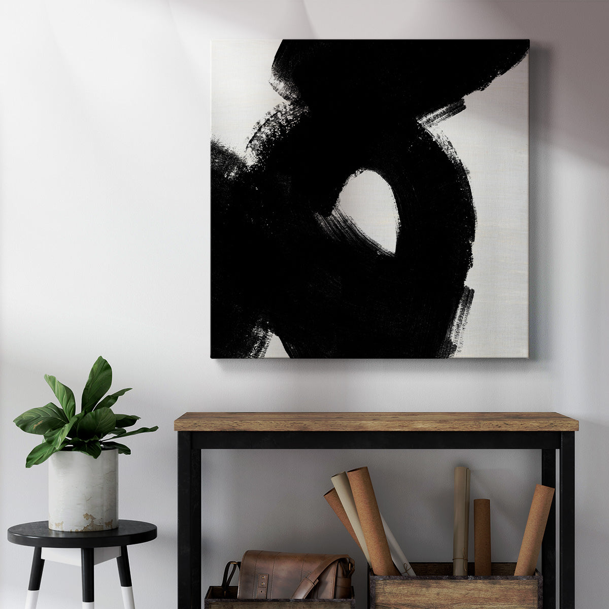Block Brushwork IV-Premium Gallery Wrapped Canvas - Ready to Hang