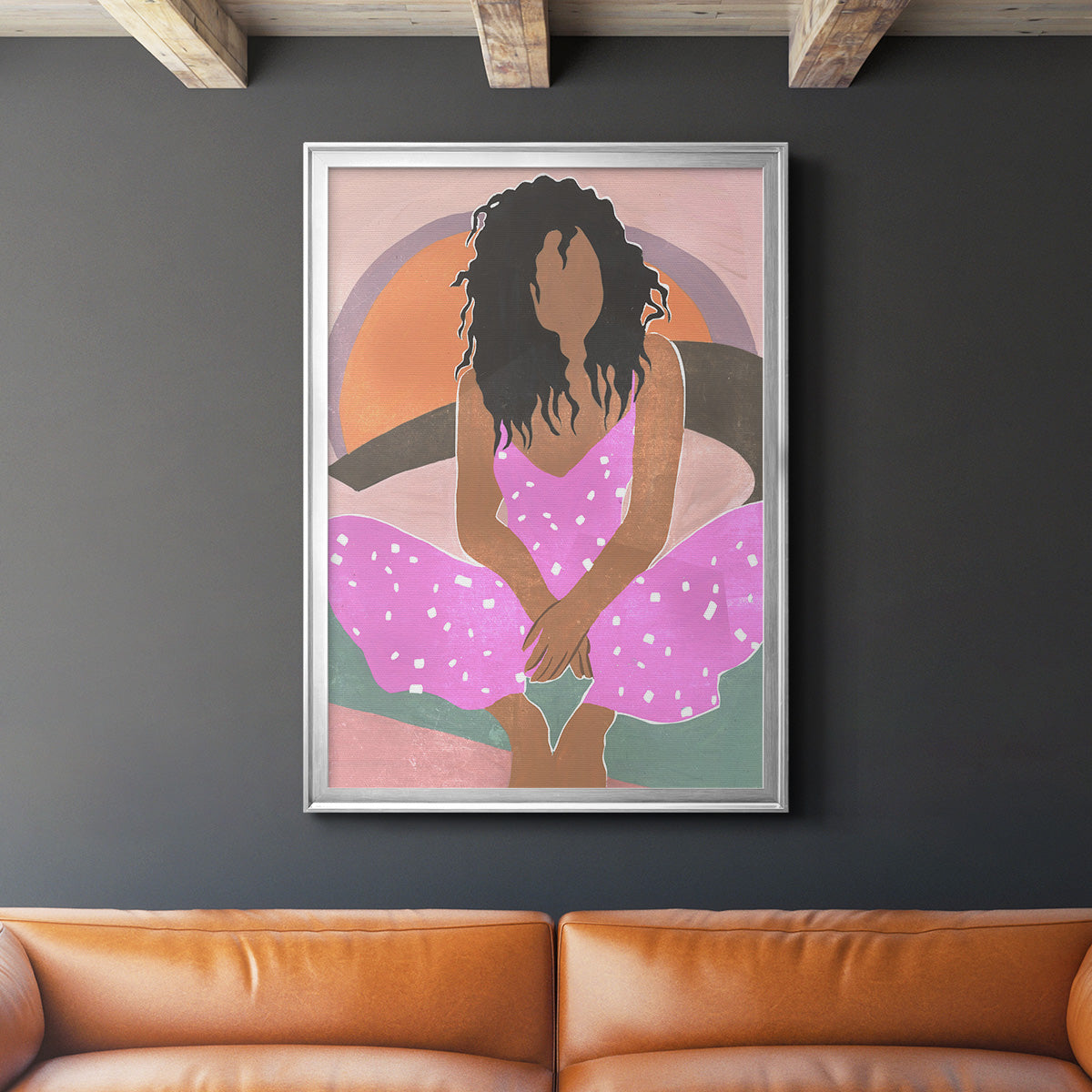 Curly Lady IV Premium Framed Print - Ready to Hang