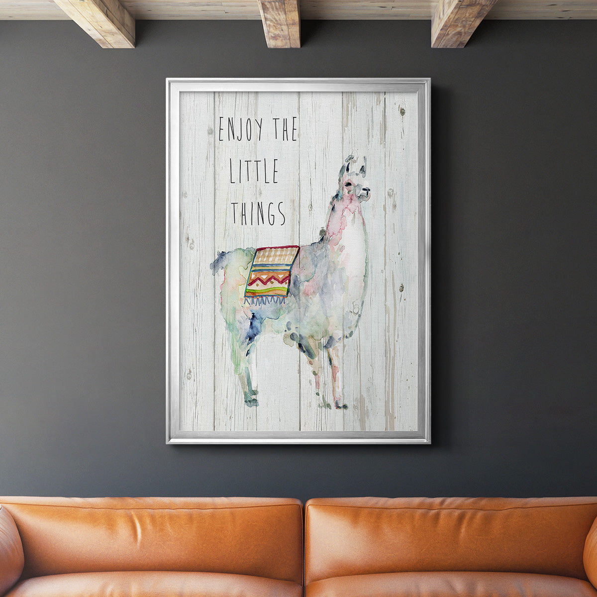 Llama Little Things Premium Framed Print - Ready to Hang