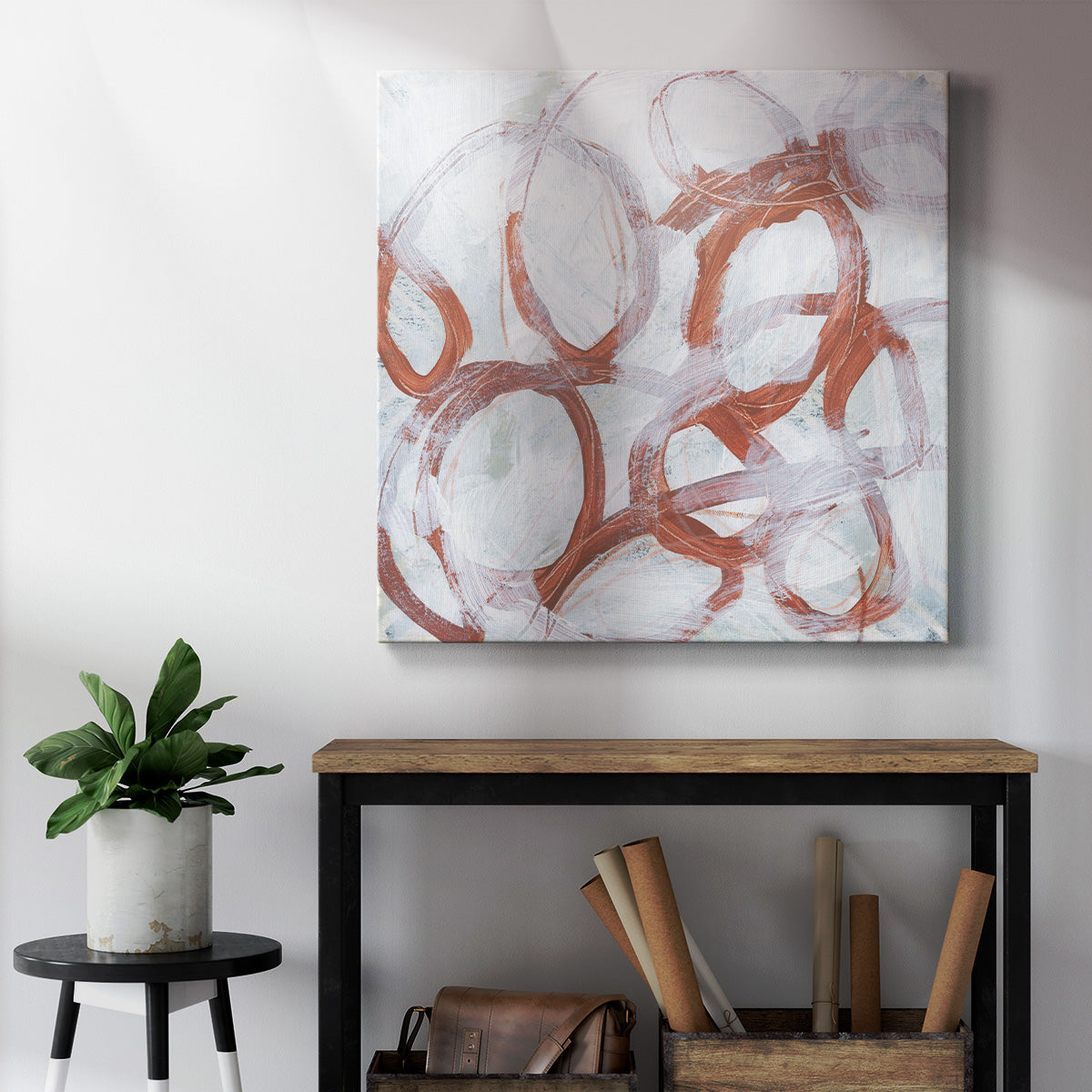 Rust Thread I-Premium Gallery Wrapped Canvas - Ready to Hang