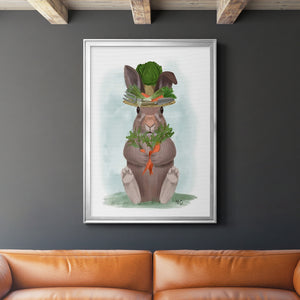 Rabbit Carrot Hat Premium Framed Print - Ready to Hang