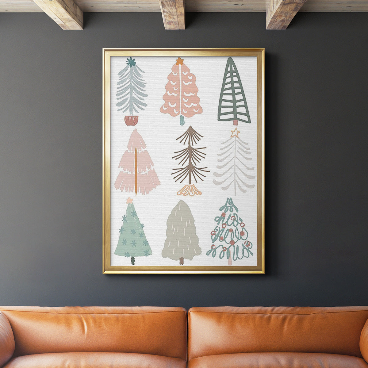 Christmas Tree Sketchbook II Premium Framed Print - Ready to Hang