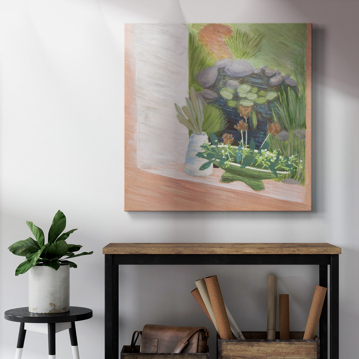 Window Plants II-Premium Gallery Wrapped Canvas - Ready to Hang